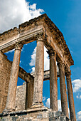 The Capitol, Dougga Archaeological Site, UNESCO World Heritage Site, Tunisia, North Africa