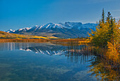Canada, Alberta, Jasper National Park. Reflections in Talbot Lake.