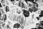 Canada, British Columbia, Pemberton. Detail of waterfall rapids.