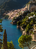 Amalfiküste in Richtung Positano, Kampanien, Italien