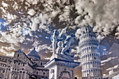 Italy, Pisa. Infrared image of the Campo dei Miracoli (field of miracles)