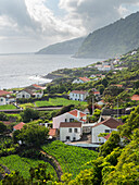 Faja dos Vimes. Die Insel Sao Jorge auf den Azoren, einer autonomen Region Portugals.