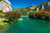 Der Fluss Krka bei Roski Slap, Nationalpark Krka, Dalmatien, Kroatien