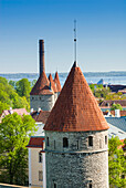 Blick auf Tallinn vom Toompea-Hügel aus, Altstadt von Tallinn, UNESCO-Weltkulturerbe, Estland, Baltikum, Europa
