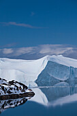 Grönland, Diskobucht, Ilulissat, Blick auf Treibeis von oben