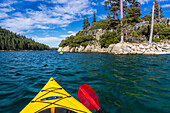 Kayaking in Emerald Bay, Emerald Bay State Park, Lake Tahoe, California USA