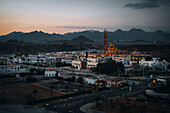 Egypt, Ägypten, Sinai, Sharm El Sheikh, Mosque, Al Sahaba Mosque, Moschee, Sunset, Sonnenuntergang, Meer, View, Old Town