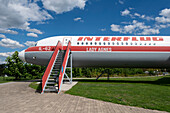 'Lady Agnes', Ilyushin 62 of Interflug airline, serves as a museum and registry office, Stölln, Brandenburg, Germany