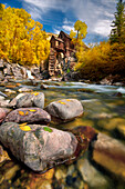 Fall at the Crystal Mill near Marble, Colorado in the Rocky Mountains