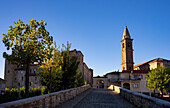 Evening mood in Monastero Bormida, Piedmont, Italy, Europe