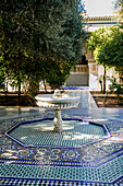 Brunnen im Palast Bahia in Marrakesh, Marokko