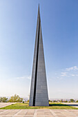 Yerevan, Yerevan Province, Armenia. The Memorial Column (The Reborn Armenia) at the Tsitsernakaberd Armenian Genocide Memorial Complex.