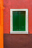 Europe, Italy, Burano. Colorful house and window