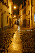 Obidos, Portugal, Nacht, Straßenszene