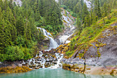 Le Conte-Gletschergebiet, südlichster Tidewater-Gletscher in den Vereinigten Staaten, in der Nähe von Petersburg, Südostalaska, Inside Passage