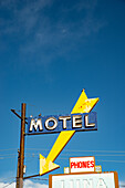 Old Motel neon sign along former Route 66 in Albuquerque, New Mexico