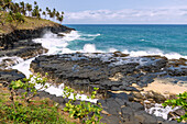Natural spectacle Boca del Inferno on the island of São Tomé in West Africa