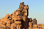 Namibia; Central Namibia; Karas region; Kalahari; Giants'39; Playground; bizarre rock formations from weathered basalt blocks