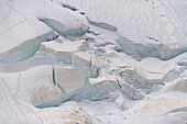 Details vom Gletscher am Mont Blanc, Vallée de Chamonix-Mont-Blanc, Le Mont-Blanc, Bonneville, Haute-Savoie, Auvergne-Rhône-Alpes, Frankreich