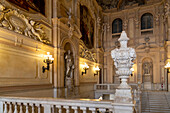 Grand staircase of the Palazzo Reale, Turin, Piedmont, Italy.