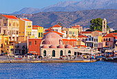 Der venezianische Hafen, Chania, Kreta, griechische Inseln, Griechenland