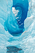 Gletscherröhre, Mendenhall-Gletscher, Juneau, Alaska, USA