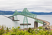 Astoria, Oregon, USA. The Astoria-Megler bridge across the Columbia River.