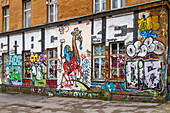 Metelkova, Graffiti im Hippieviertel, Ljubljana, Slowenien, Europa