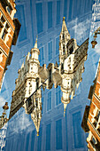 Doppelbelichtung der Brüsseler Innenstadt, Brüssel, Belgien