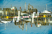 Double exposure of a chemical plant in Flanders, Belgium