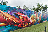 Graffiti Kunstwerke in Wynwood Miami Florida USA