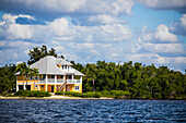 Residential house on the coast of the 10,000 islands in Florida USA