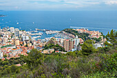 Blick auf das Fürstentum Monaco und die Côte d’Azur, Fürstentum Monaco