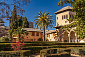 Der Partal Palast und Garten, Welterbe Alhambra in Granada, Andalusien, Spanien 