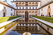 The Court of Myrtle, Alhambra World Heritage Site in Granada, Andalusia, Spain
