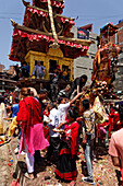 Bisket Jatra Festival in Bhaktapur, Nepal.