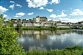 Die Loire und Schloss Amboise, Amboise, Frankreich  