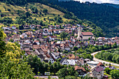Gausbach und das Murgtal, Forbach, Schwarzwald, Baden-Württemberg, Deutschland 