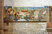 Wandbild im Innenraum der Klosterkirche, Kloster Maulbronn, Maulbronn, Baden-Württemberg, Deutschland 