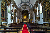Interior of the baroque church Igreja dos Santos Passos, Guimaraes, Portugal, Europe