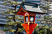 Rote Laterne im Fushimi Inari-Schrein, Kyoto, Japan