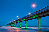 New Zealand, South Island, Christchurch-New Brighton, Christchurch Pier, dusk