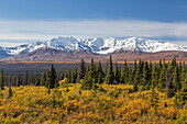 Kanada, Yukon, Kluane-Nationalpark. Schneebedeckte Gipfel in der St. Elias Range