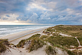 Denmark, Jutland, Danish Riviera, Hvide Sande, coastal dunes, dusk