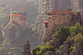 Greece, Meteora. Isolated monasteries on cliffs