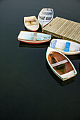 USA, Massachusetts, Cape Ann, boats in Annisquam Harbor
