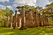Ruinen der alten Sheldon-Kirche, South Carolina