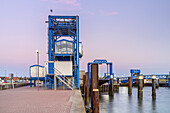 Ferry docks in the harbour, Wyk, Foehr Island, Schleswig-Holstein, Germany