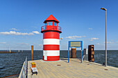Leuchtturm am Hafen, Wyk, Insel Föhr, Schleswig-Holstein, Deutschland