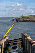 Wavebreakers by the town of Groede in the Zeeland province of the Netherlands.